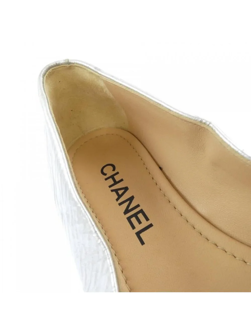 Chanel Flat Sneakers Silver